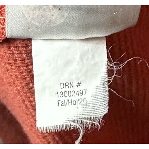 Eddie Bauer Sweater Mens 2XL Orange Cotton Thermal Long Sleeve Crew Neck Logo - Picture 6 of 8